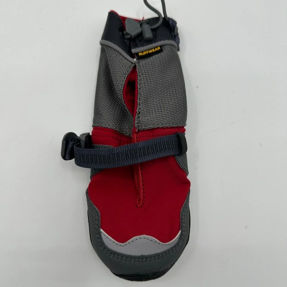 Ruffwear Polar Trex‎ Dog Boots Red Gray Vibram Sole Winter Snow Shoes Size M 4pc